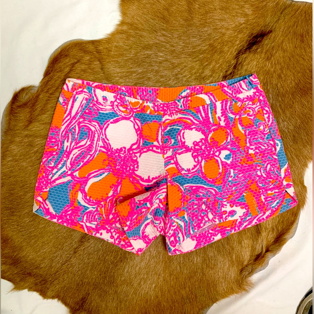 Lilly Pulitzer Adie Shorts Shorely Blue Feeling Tanked  Size 4